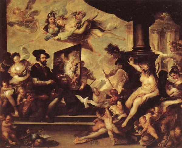Luca Giordano Rubens Painting an Allegory of Peace oil painting image